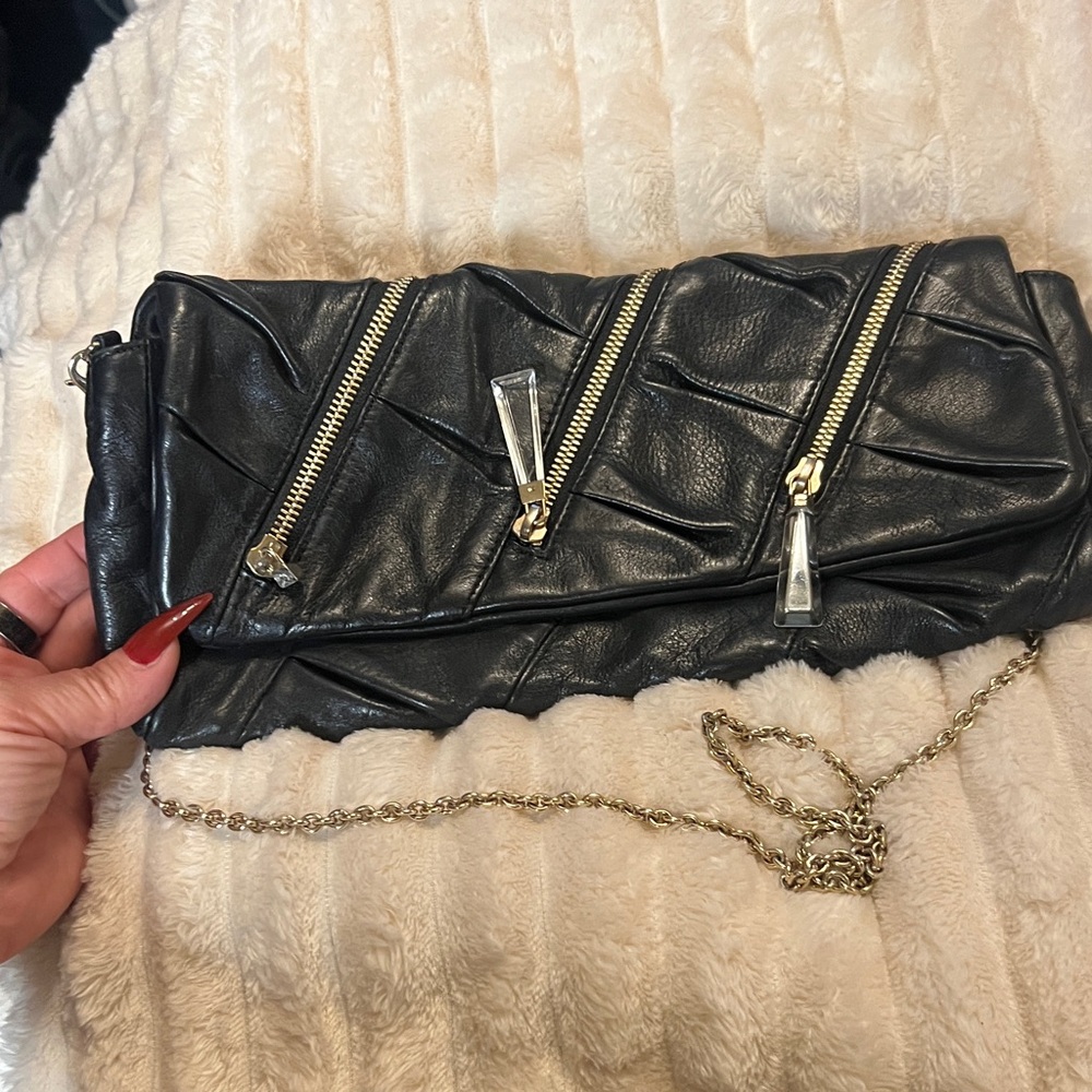 Christian Louboutin Pillow Clutch – Black Calfskin Leather